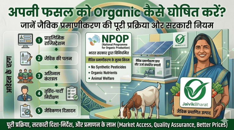 अपनी फसल को Organic कैसे घोषित करें? जानें जैविक प्रमाणीकरण की पूरी प्रक्रिया और सरकारी नियम