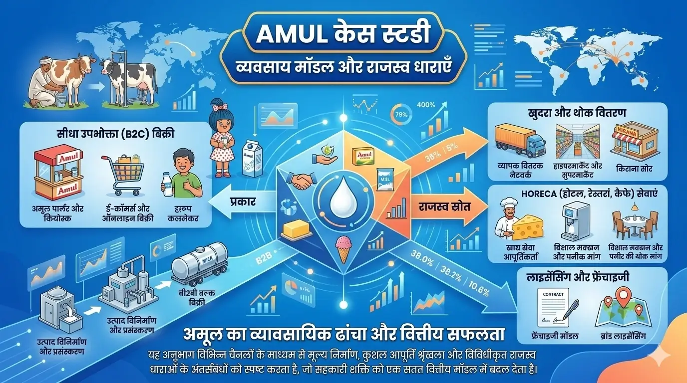 अमुल का व्यवसाय मॉडल और राजस्व धाराएँ